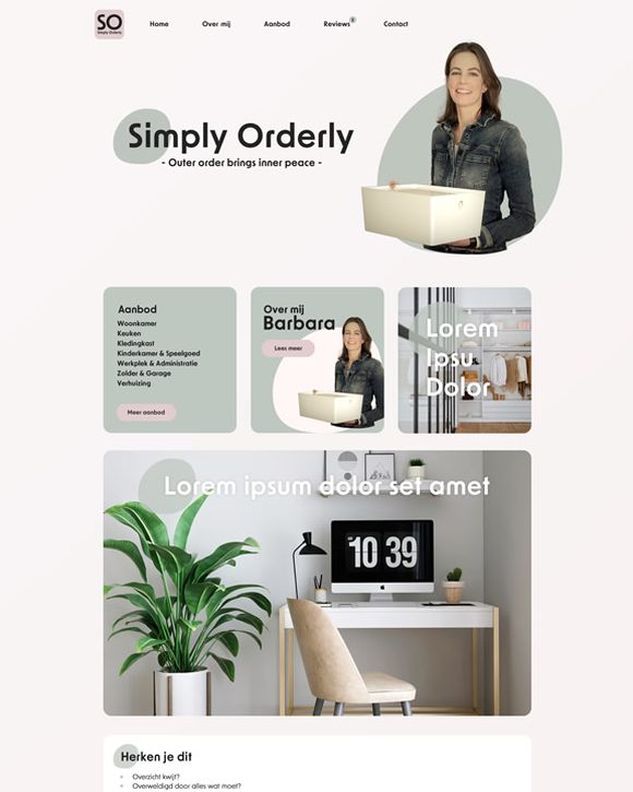 Website-ontwerp voor Simply Orderly